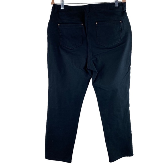 Chico’s So Lifting Women’s Black Casual Straight Leg Pants Sz 12 (2) SHORT‎ - Picture 2 of 9